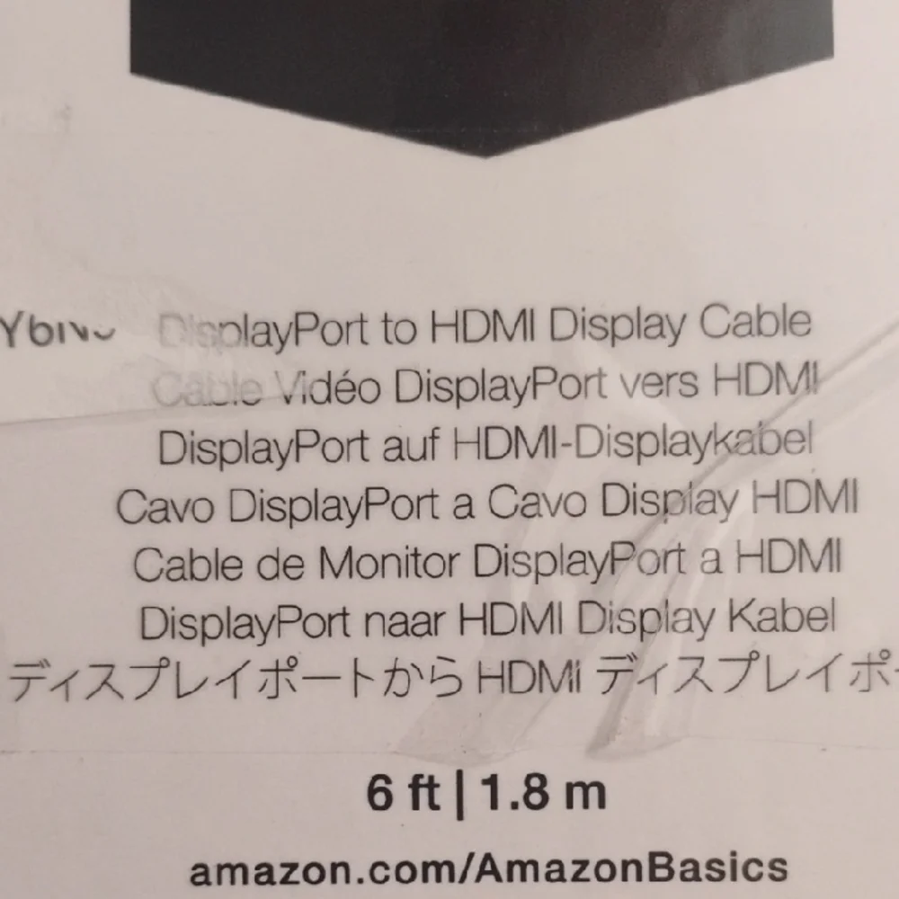Amazon Basics DisplayPort to HDMI Cable